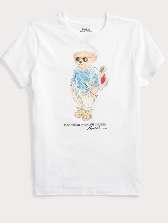 Polo Ralph Lauren Tops - Polo by Ralph Lauren White Tee with Polo Bear Graphic